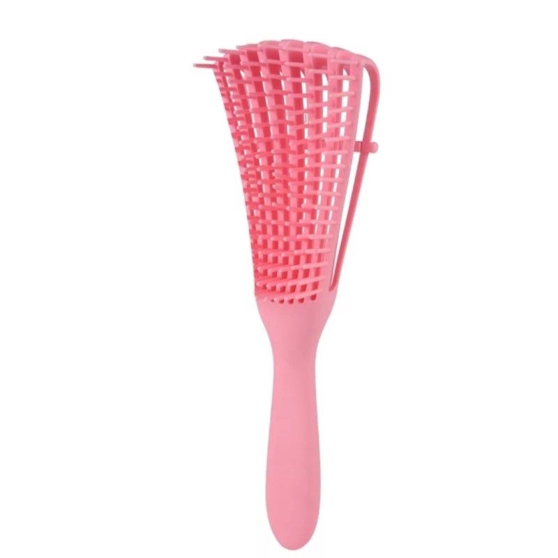 GENERICO - Mini Cepillo Flexible Desenredante Y Definidor De Rizos Rosa