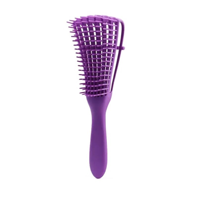 GENERICO - Mini Cepillo Flexible Desenredante Y Definidor De Rizos Violeta