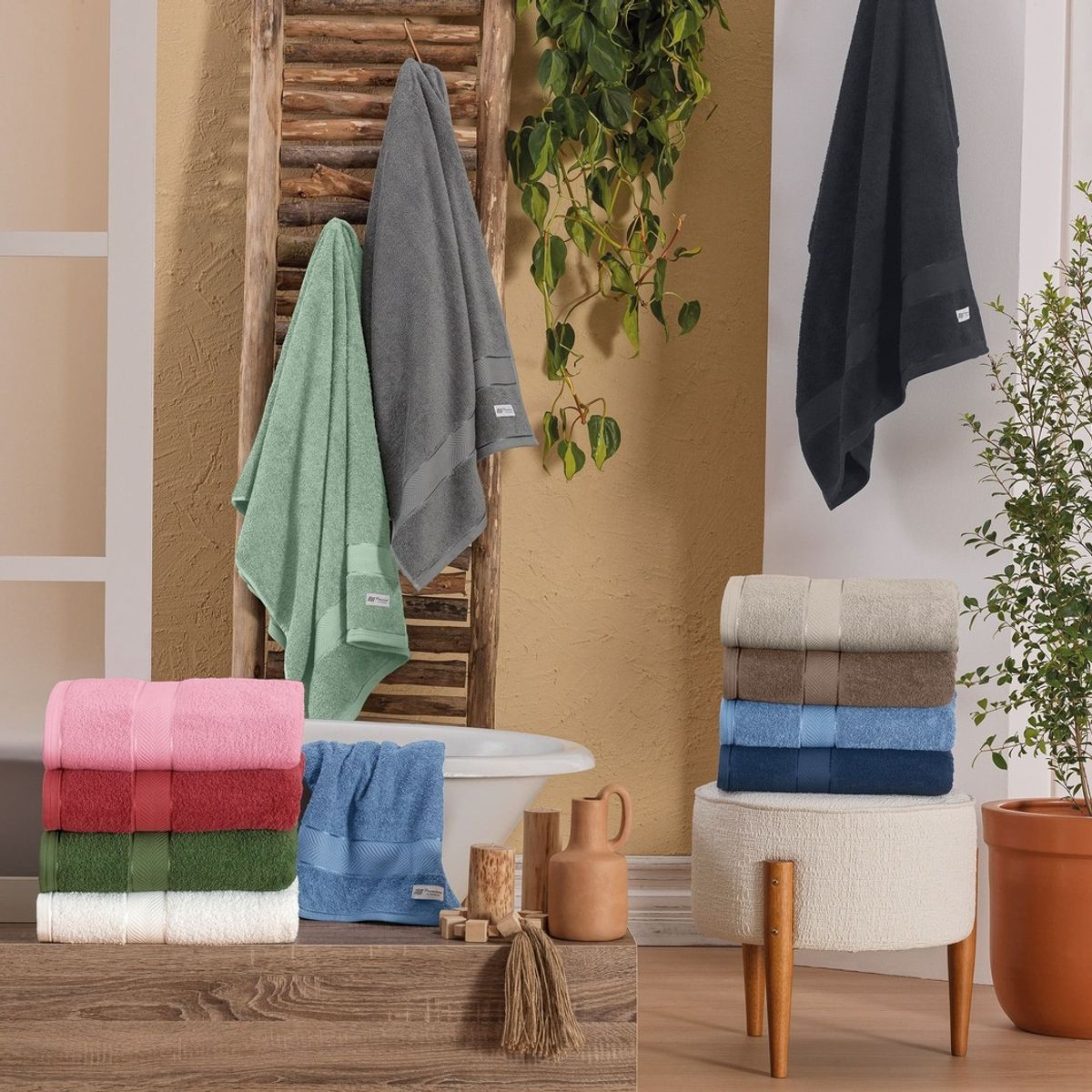 TEKA - Toallon Baño Duomo – 90 x 150 cm Verde Agua