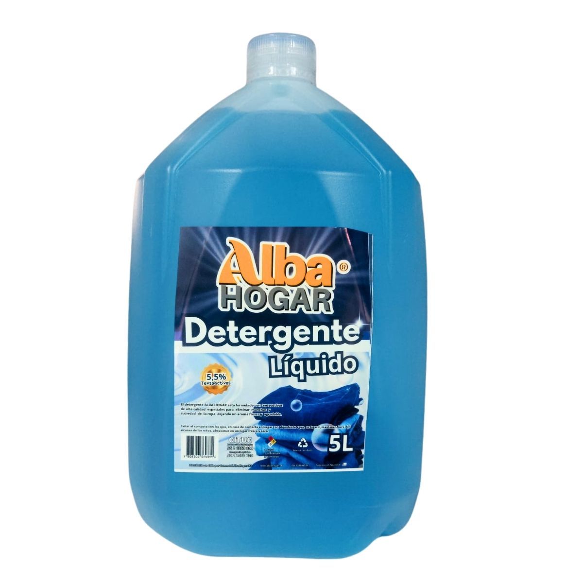 GENERICO - Detergente Líquido 5L Alba Hogar Jabón Líquido