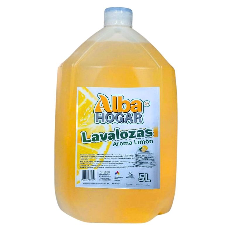 GENERICO - Lavalozas 5 Litros Alba Hogar Aroma Limón