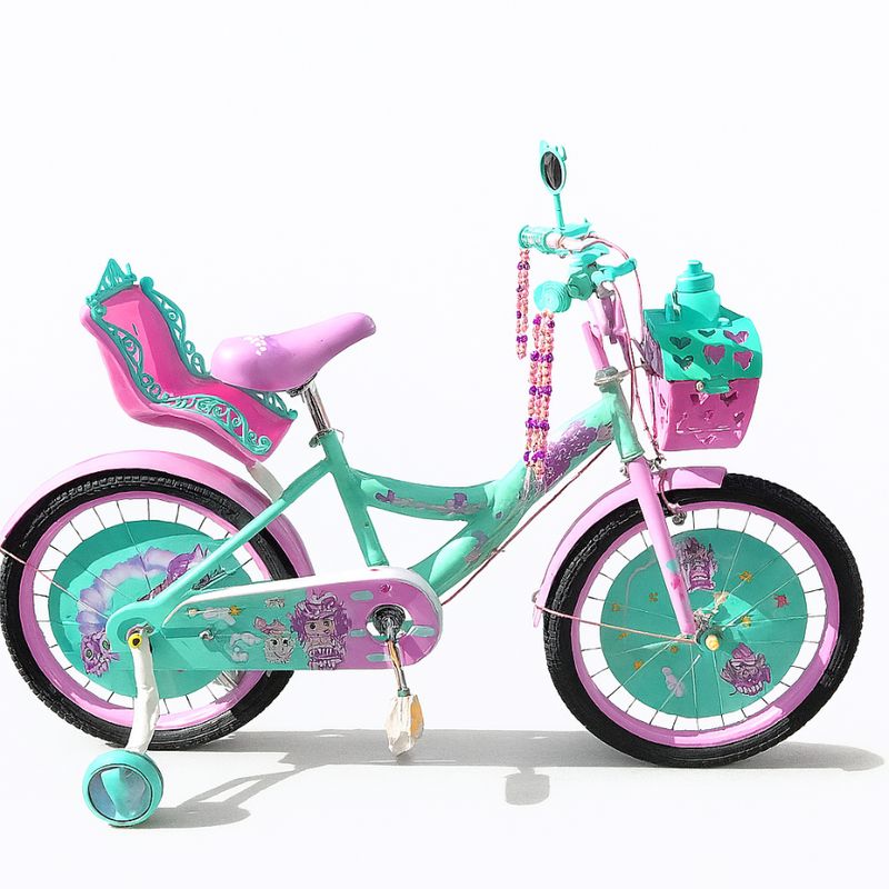 GENERICO - Bicicleta Infantil Rueda de Seguridad Ar 20 Niña Verde