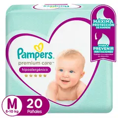 PAMPERS - Pañal Premium Care M 20