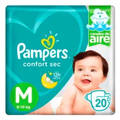 PAMPERS - Pañal Confort Sec M 20