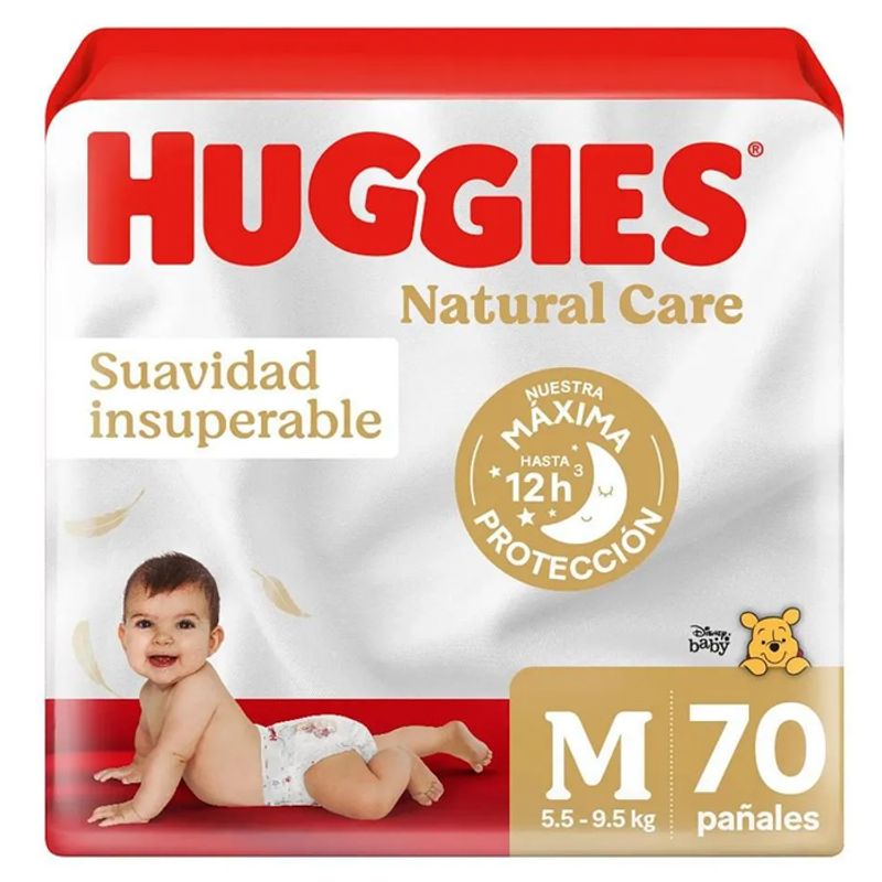 HUGGIES - Pañal Huggies Natural Care M 70