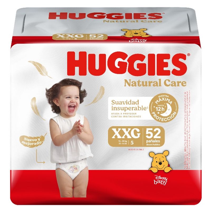 HUGGIES - Pañal Huggies Natural Care XXG 52