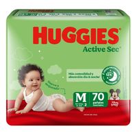 Pañal Active Sec M 70