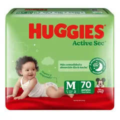 HUGGIES - Pañal Active Sec M 70
