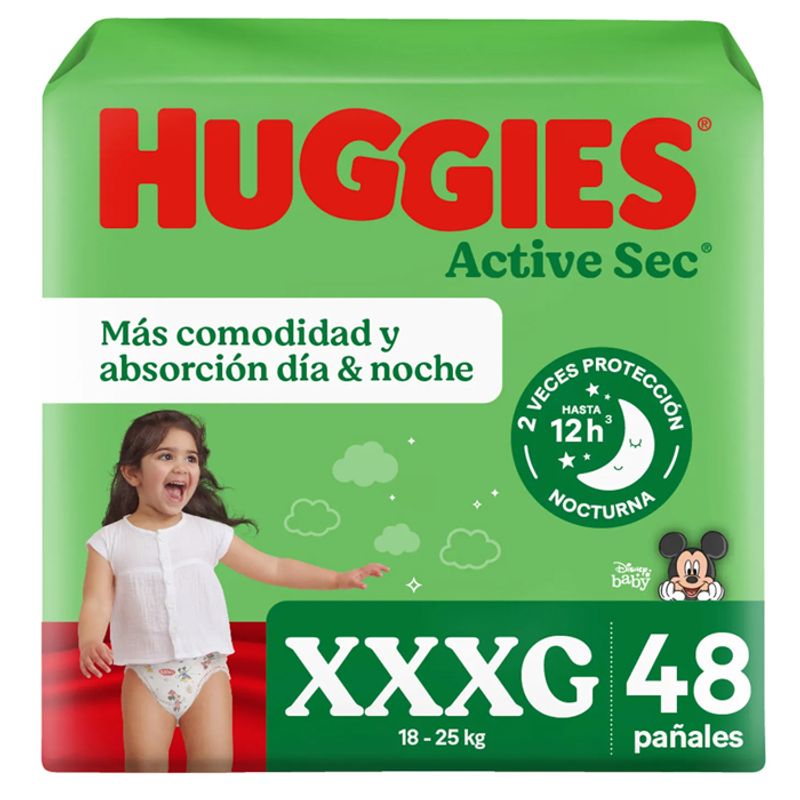 HUGGIES - Pañal Huggies Active Sec XXXG 48