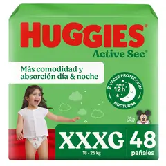 HUGGIES - Pañal Active Sec XXXG 48