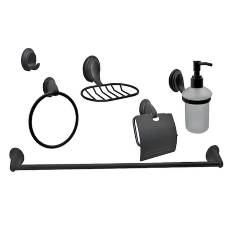 TAUMM - Accesorios De Baño 6 Piezas Kit Moderno Notte Täumm Negro