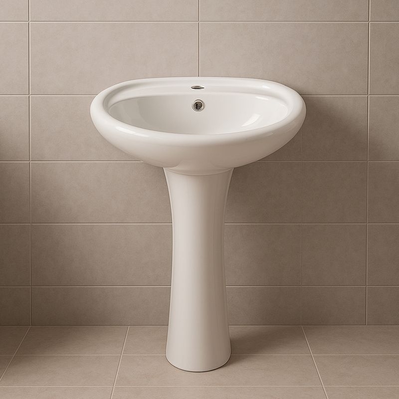 JOYTEK - Lavamanos de Pedestal Joytek 2005 Color Blanco - 84x49x42 cm