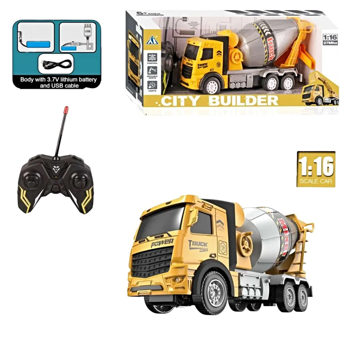 GENERICO - Camion Hormigonero recargable con control remoto