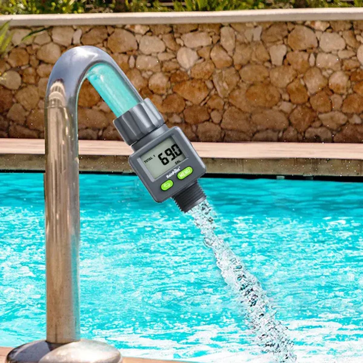 RAINPOINT - Medidor Flujo Caudal Consumo De Agua Flujometro Digita