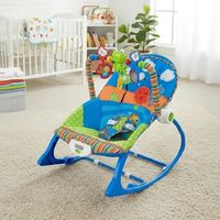 Silla Mecedora Para Bebé Nido Cvibrador Celeste - Azul