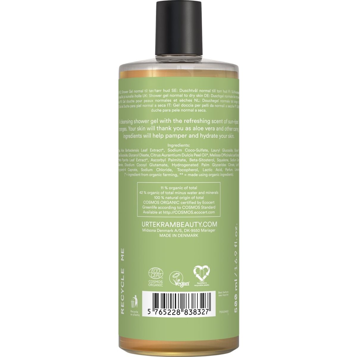 GENERICO - Gel De Ducha Urtekram Aloe Vera Orgánico Y Vegano