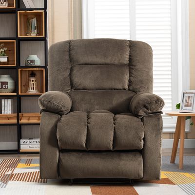 Imagen 2 del producto Bergere Masajeador Reclinable Hemingway con Calefacción y Tela de Microfibra Aterciopelada - Café