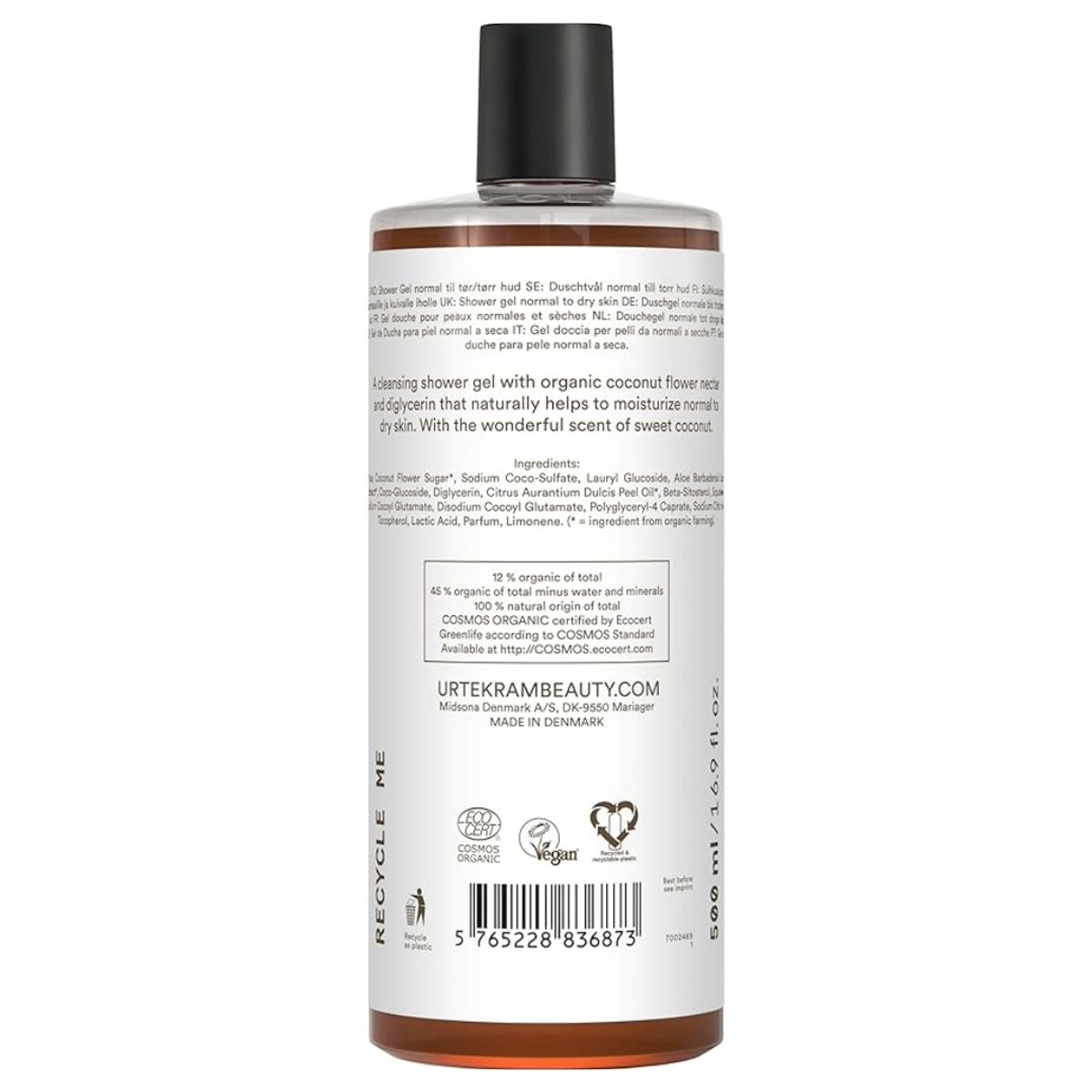 GENERICO - Gel De Ducha Urtekram Coco Orgánico Y Vegano