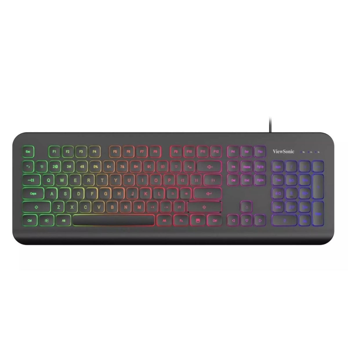 VIEWSONIC - Teclado Gamer ViewSonic KU315 RGB Español 104 Teclas Conexión USB