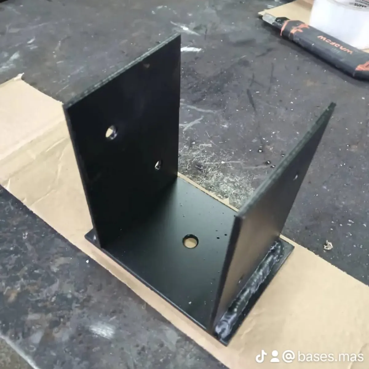 GENERICO - Kit De 4 Bases Para Pilares 2a, Soportes, Anclaje De 4x4