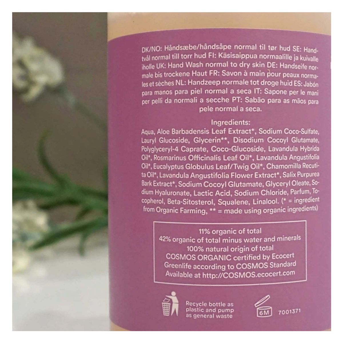 GENERICO - Jabón de manos Urtekram lavanda Orgánico Y Vegano