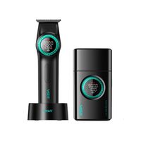 Combo Barbería Profesional Trimmer V-977 + Shaver V-377 Negro