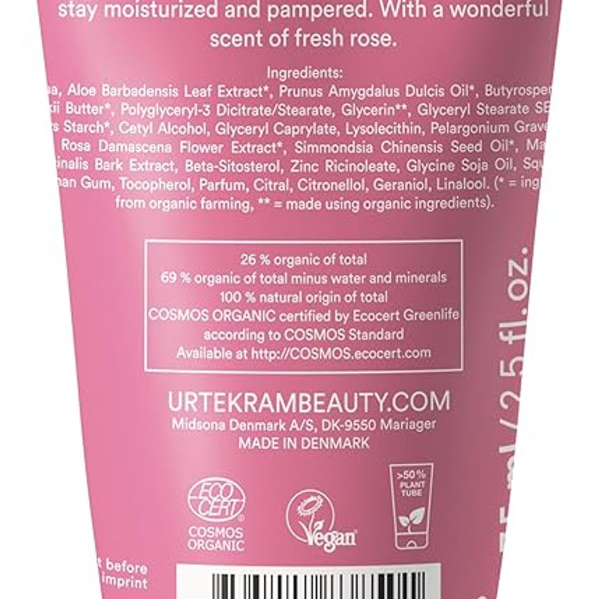 GENERICO - Crema De Manos Orgánica Rosa Urtekram