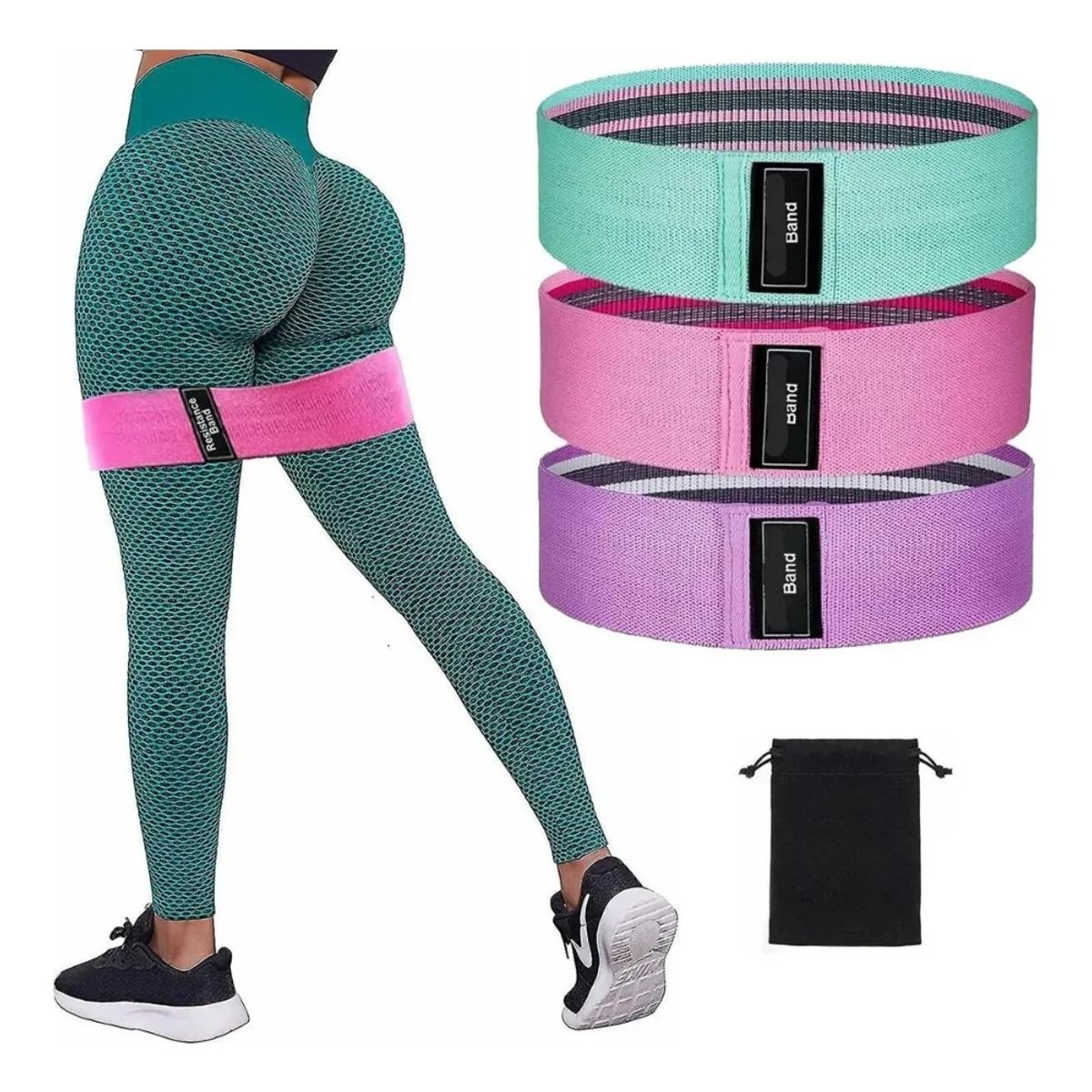 MOVI - Set 3 bandas de resistencia para gluteos y piernas