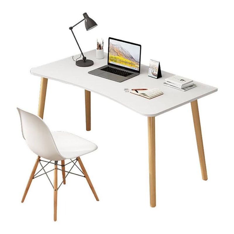 ACTUAL - Escritorio Minimalista Ergonómico 100x50x72 Patas de Madera Maciza