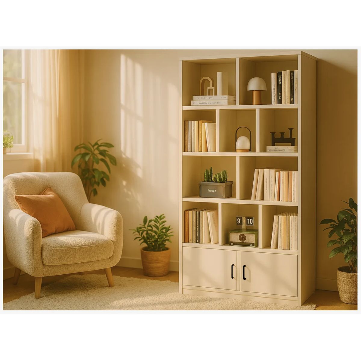 HOMER DESIGN - Estante Repisa Para Libros librero biblioteca Combinable 80 de Ancho