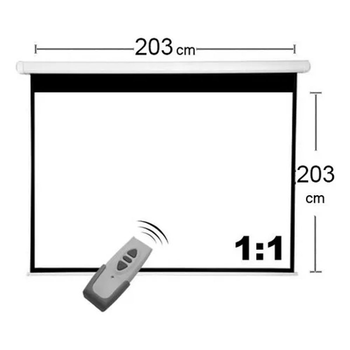 MALIK - Telon Mural Eléctrico 2.00x2.00  para Viewsonic PG800HD