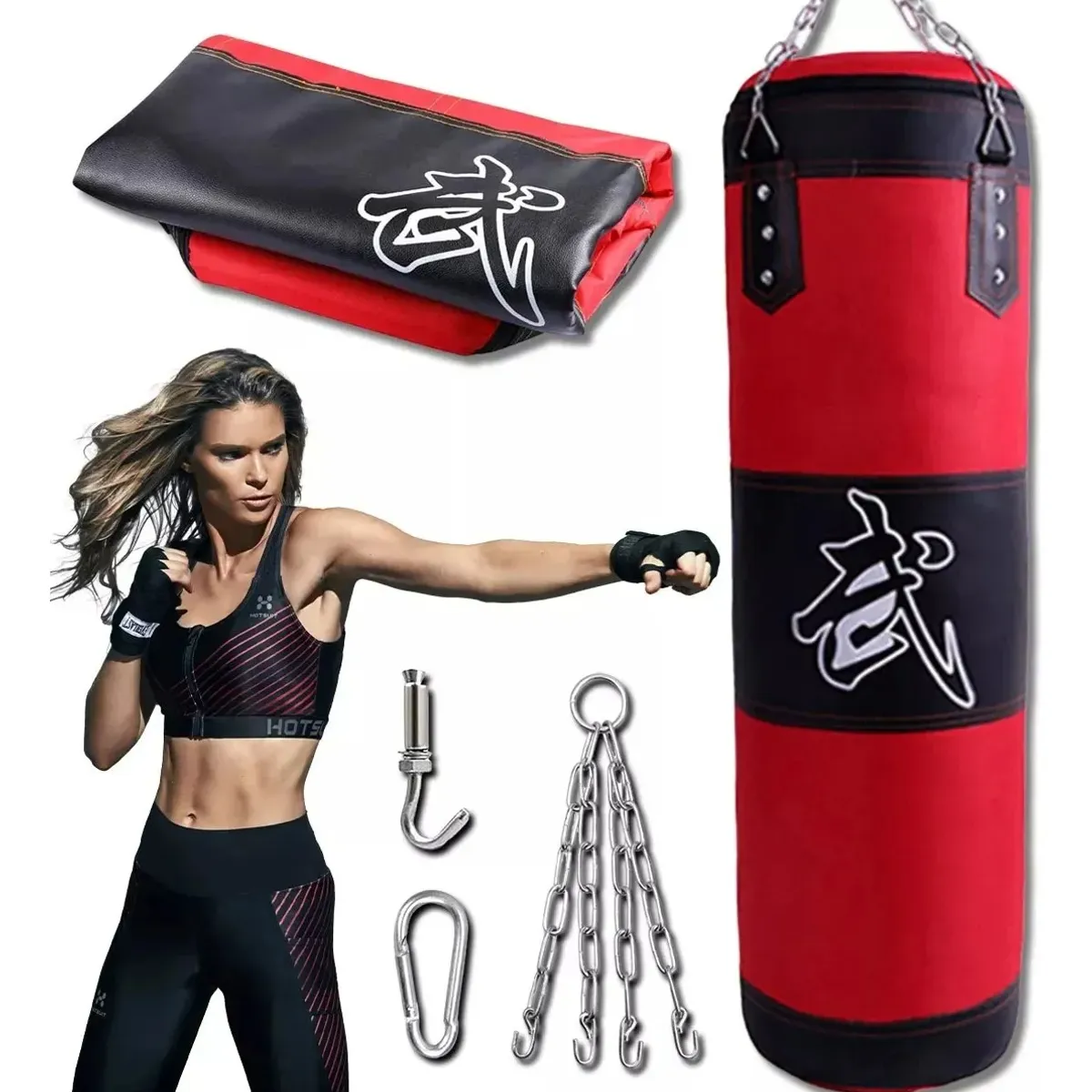 EVERSO - Bolsa Saco De Boxeo ProfesionalPremium Con Guantes noGuantes