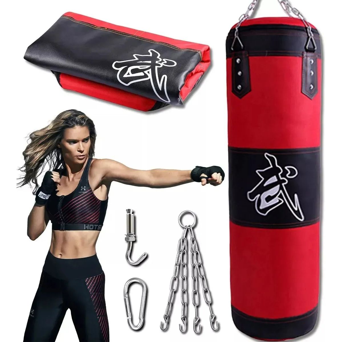 EVERSO - Bolsa Saco De Boxeo ProfesionalPremium Con Guantes noGuantes