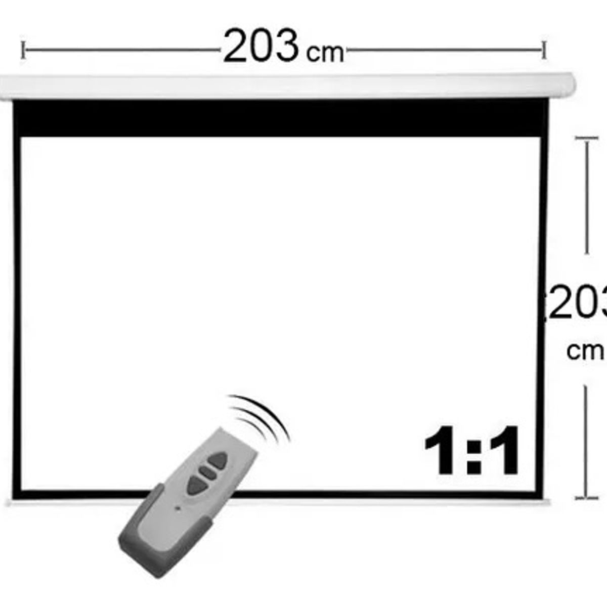 MALIK - Telon Mural Eléctrico 2.00x2.00  para Led Benq LU710