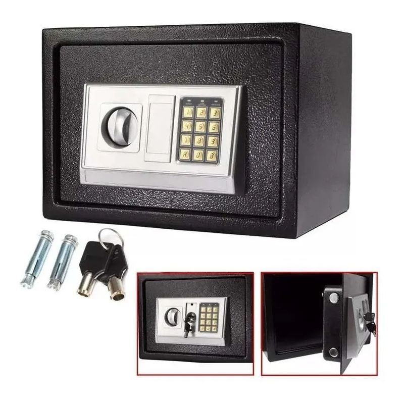 LISM - Caja Seguridad Fuerte Digital Safewell Con Llaves 31x20x20cm  Negro-223101 266002