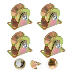 KUANGYE - 4 Ruedas Con Ranura En V Para Ruedas De Puertas Correderas