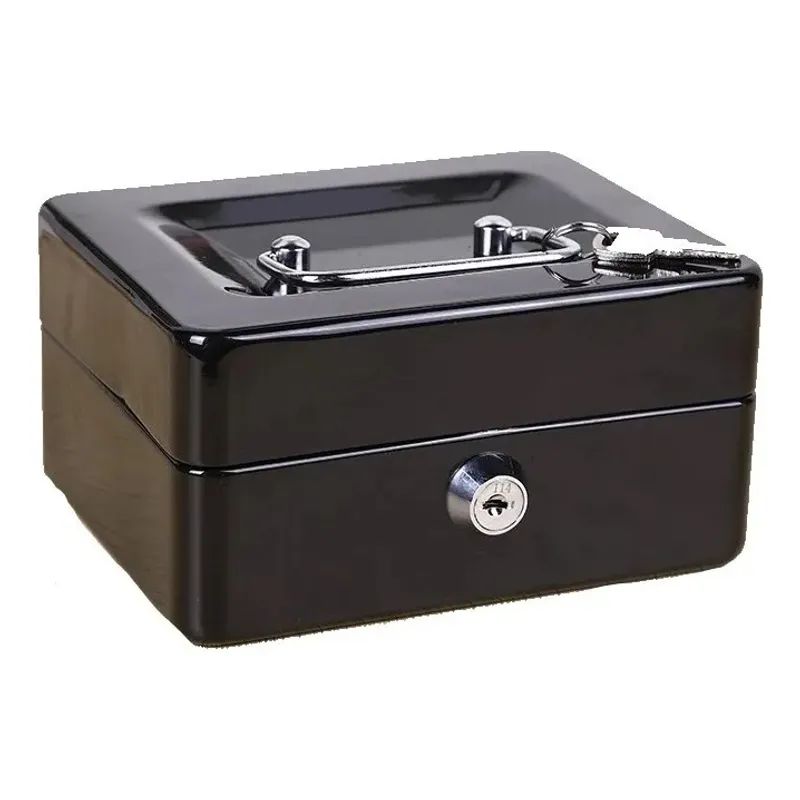 LISM - Caja Fuerte Metálica Con Llave Para Dinero 25x20cm Color Negro-269003