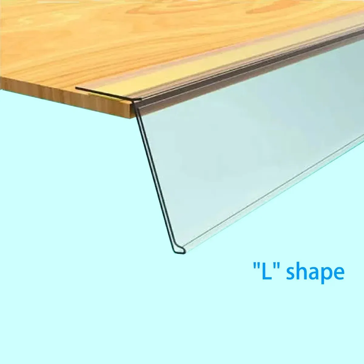 KUANGYE - 10m Porta Fleje Adhesivo Tipo L Precio Plastico Transparente