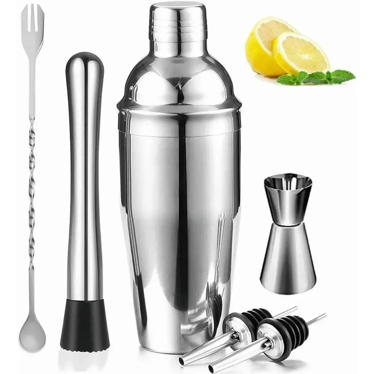 KUANGYE - Juego De Cocteleria Set 6 Piezas Acero Inoxidable