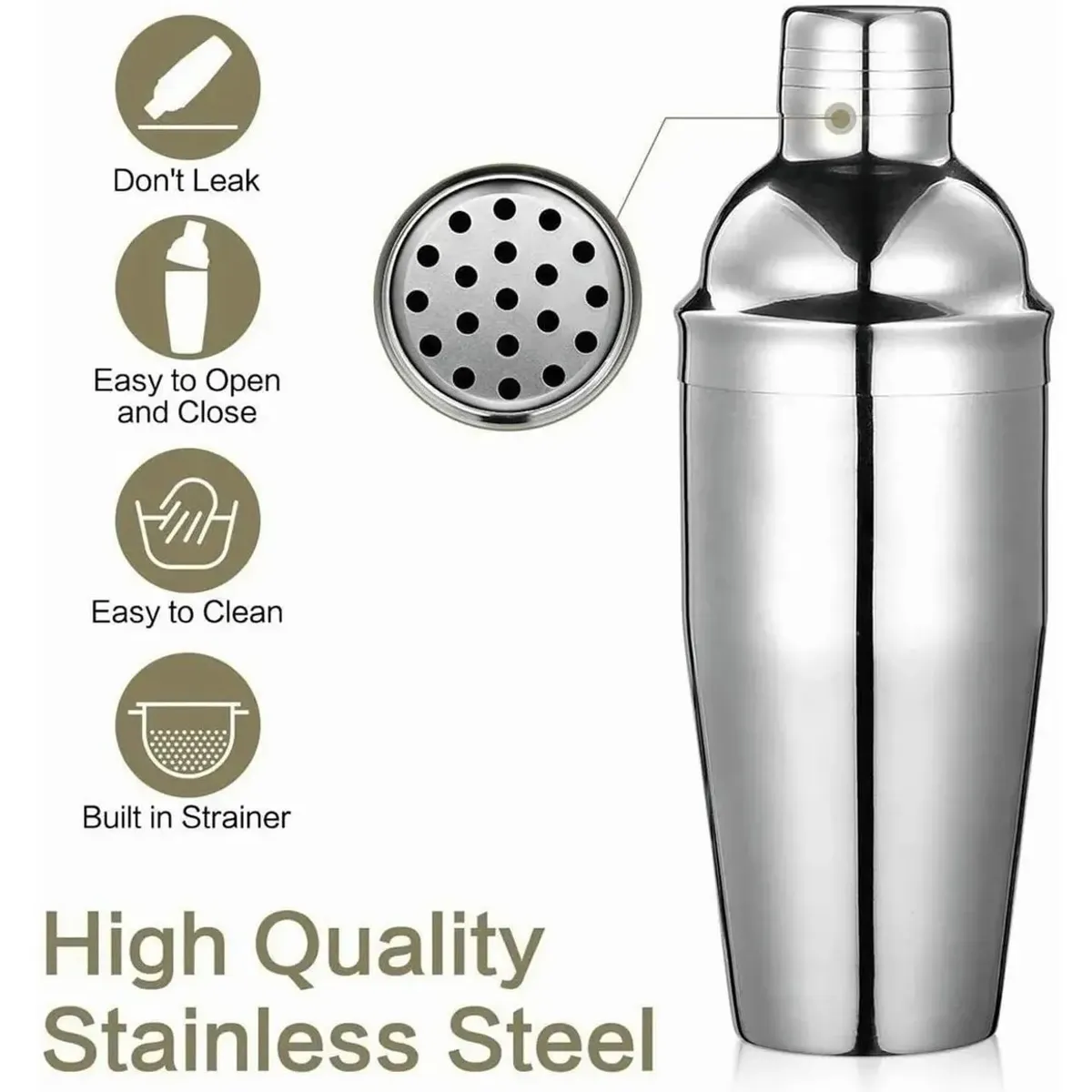 KUANGYE - Juego De Cocteleria Set 6 Piezas Acero Inoxidable