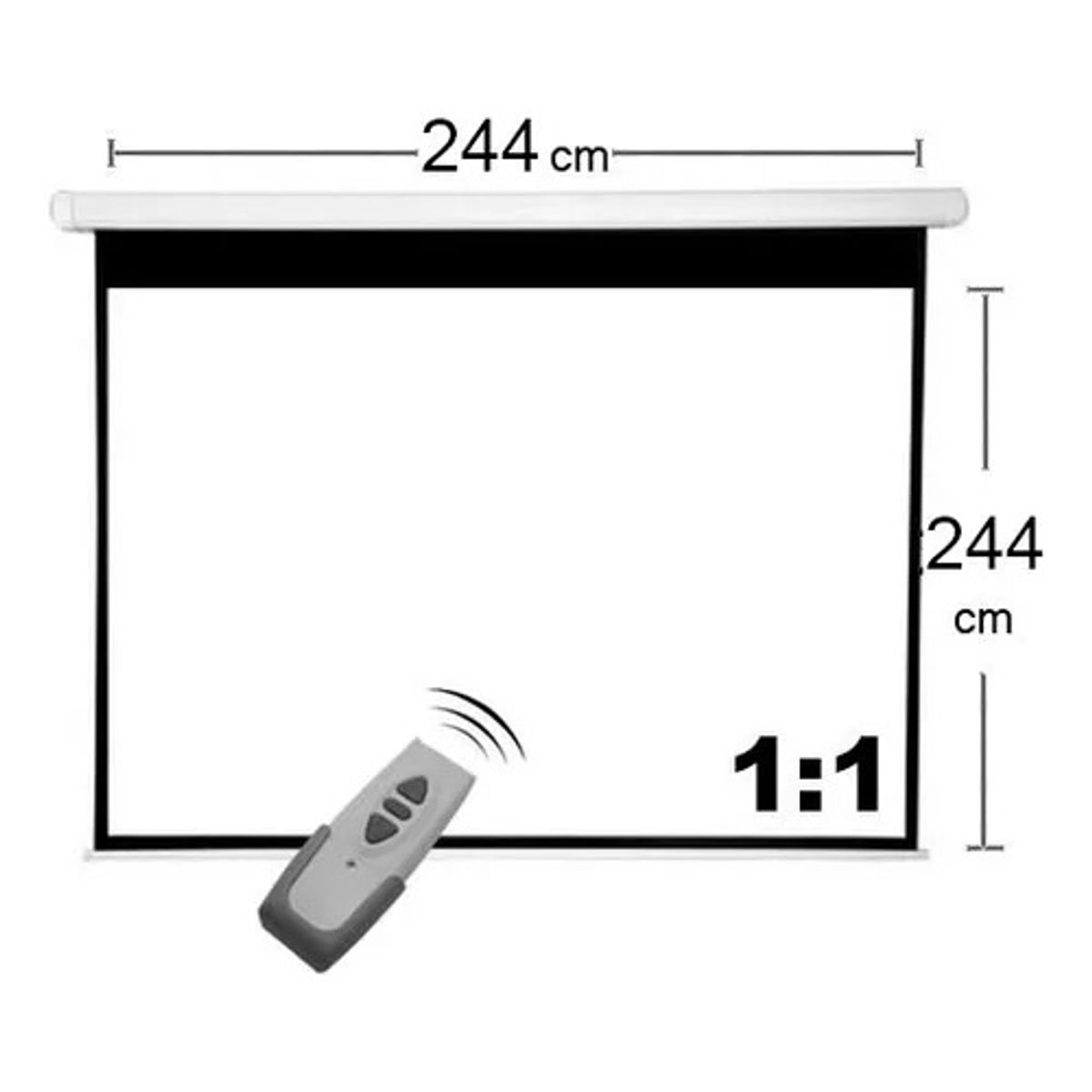MALIK - Telon Mural Eléctrico 2.40x2.40  para Optoma UHD55