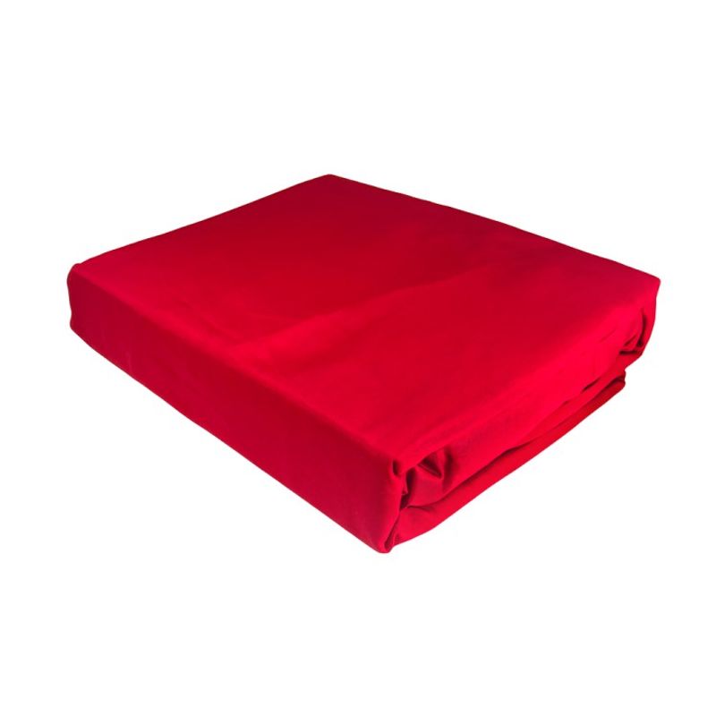 ZAHR - Juego de Sábanas Marina Lisa  Rojo