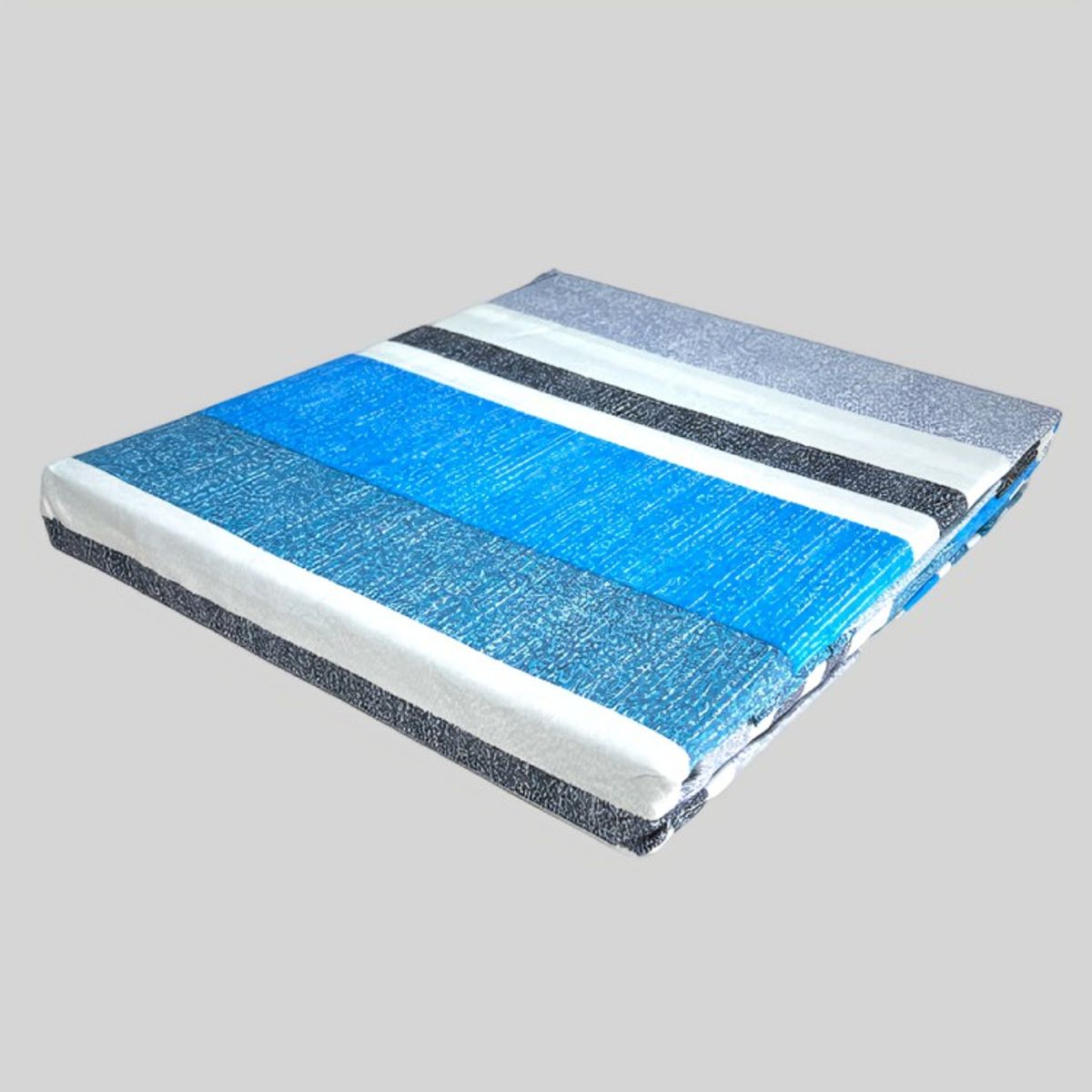 DORAL - Sábanas Micro Piel Durazno Franjas Azul Gris Dormitorio