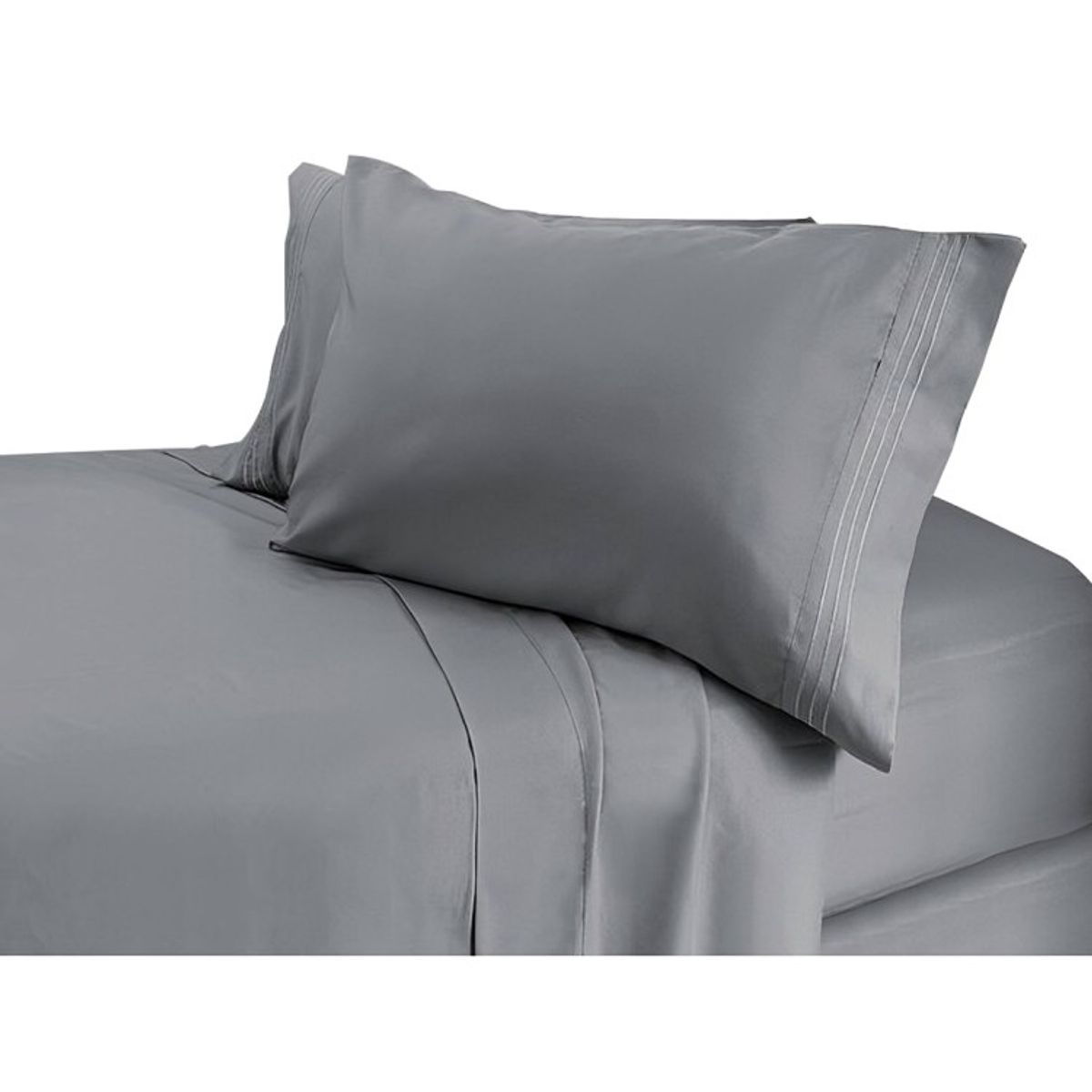 DORAL - Sábanas Microfibra Broderie Santorini  Gris Dormitorio