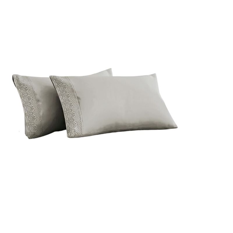 DORAL - Sábanas Microfibra Broderie Santorini  Beige