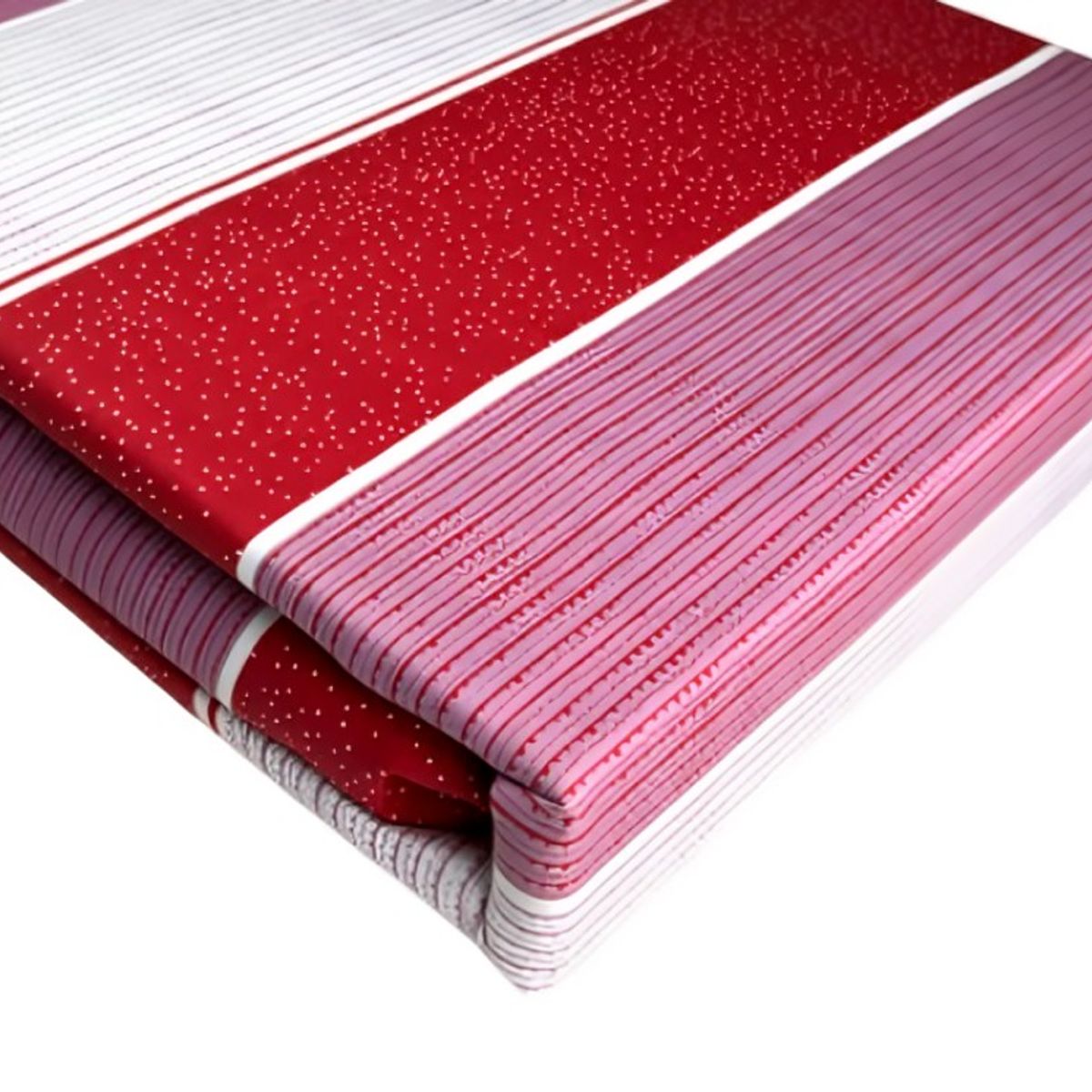 DORAL - Sábanas Micro Piel Durazno Listado Burdeo