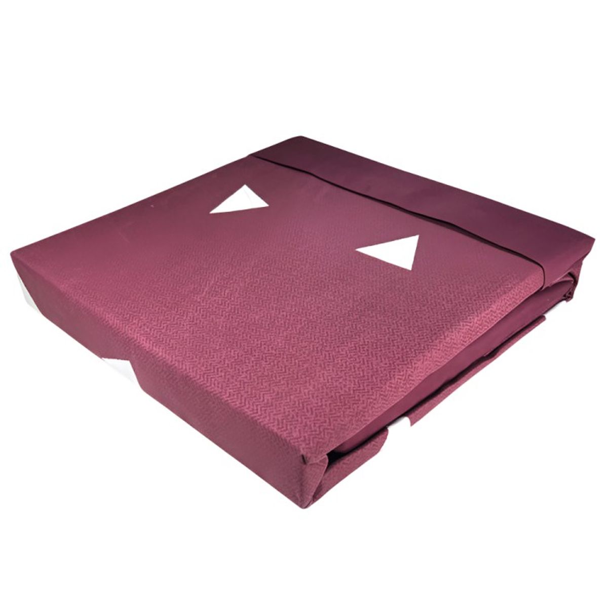 DORAL - Sábanas Aterciopelada Composé Triángulos Guinda