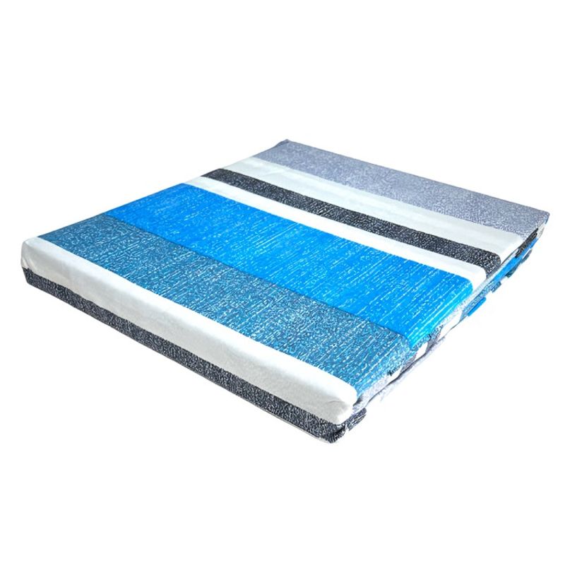 DORAL - Sábanas Micro Piel Durazno Franjas Azul Gris