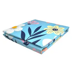 DORAL - Sábanas Micro Piel Durazno Flor Multicolor