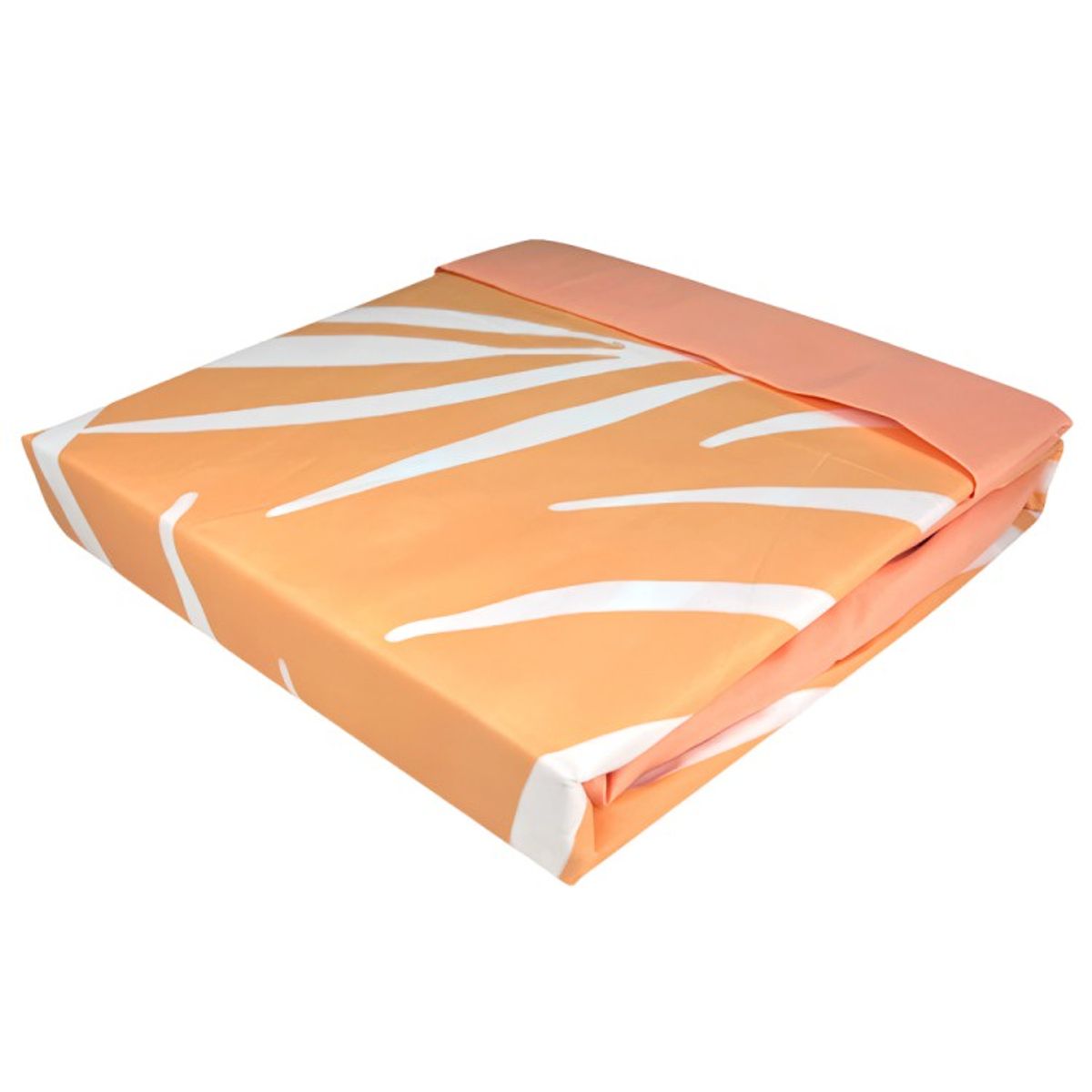 DORAL - Sábanas Aterciopelada Composé  Ramas Coral y Blanco